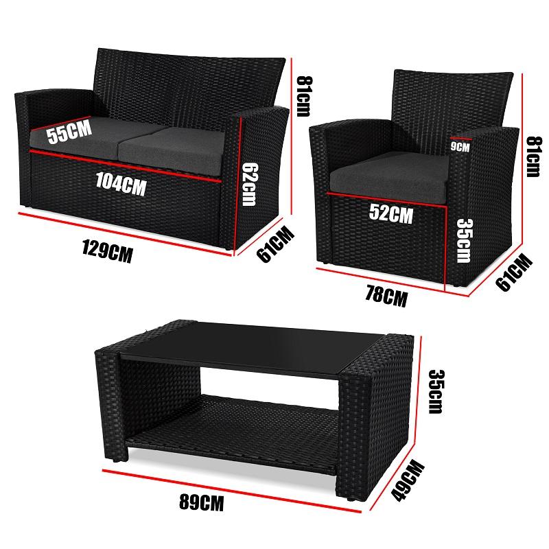 DREAMO Lounge Sofa Set Size