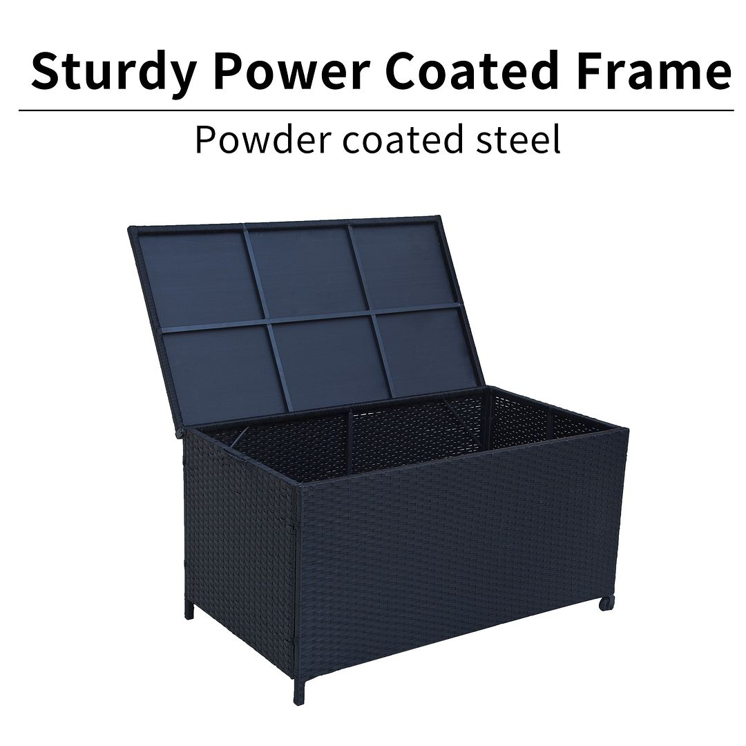 DREAMO PE Wicker Storage Box Powder coated steel