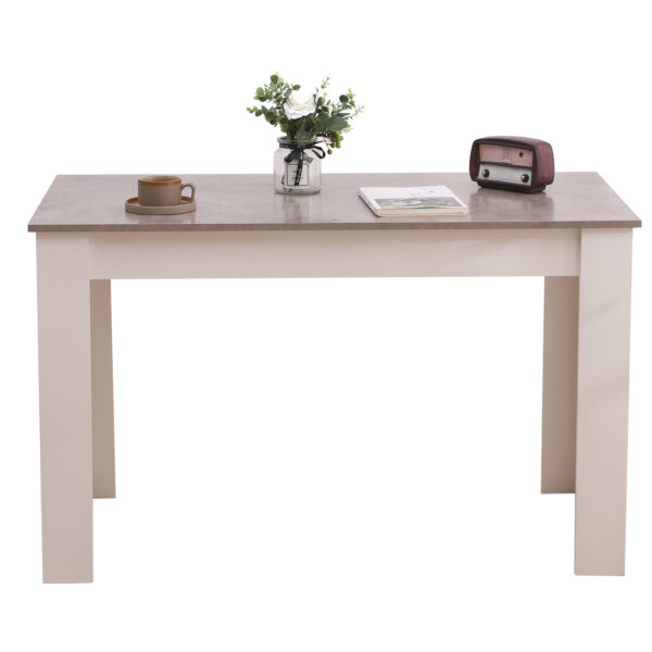 Dining Table White & Grey Wooden 120cm